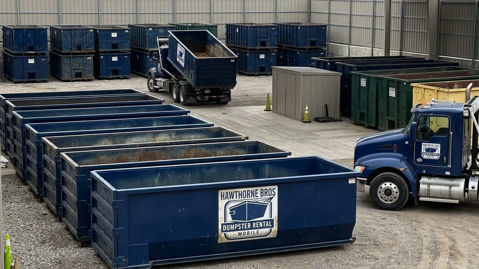 Hawthorne Bros Dumpster Rental Mobile roll-off truck serving Mobile and the Mobile area