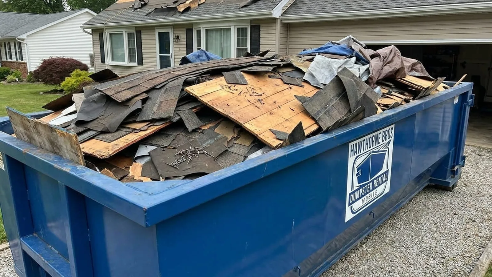 Roofing Dumpster Rental in Mobile, AL &mdash; Hawthorne Bros Dumpster Rental Mobile